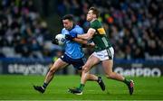 24 February 2024; Ross McGarry of Dublin in action against Gavin White of Kerry during the Allianz Football League Division 1 match between Dublin and Kerry at Croke Park in Dublin. Photo by Brendan Moran/Sportsfile