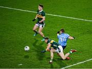 24 February 2024; Con O'Callaghan of Dublin shoots past Jason Foley of Kerry to score his third goal during the Allianz Football League Division 1 match between Dublin and Kerry at Croke Park in Dublin. Photo by Ray McManus/Sportsfile