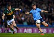 24 February 2024; Con O'Callaghan of Dublin in action against Jason Foley of Kerry during the Allianz Football League Division 1 match between Dublin and Kerry at Croke Park in Dublin. Photo by Shauna Clinton/Sportsfile