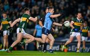 24 February 2024; Lee Gannon of Dublin in action against Diarmuid O'Connor of Kerry during the Allianz Football League Division 1 match between Dublin and Kerry at Croke Park in Dublin. Photo by Brendan Moran/Sportsfile