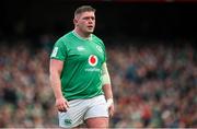 24 February 2024; Tadhg Furlong of Ireland during the Guinness Six Nations Rugby Championship match between Ireland and Wales at the Aviva Stadium in Dublin. Photo by Seb Daly/Sportsfile