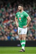 24 February 2024; Robbie Henshaw of Ireland during the Guinness Six Nations Rugby Championship match between Ireland and Wales at the Aviva Stadium in Dublin. Photo by Seb Daly/Sportsfile