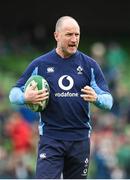 24 February 2024; Ireland assistant coach Mike Catt before the Guinness Six Nations Rugby Championship match between Ireland and Wales at the Aviva Stadium in Dublin. Photo by Seb Daly/Sportsfile