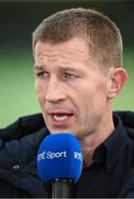 24 February 2024; RTÉ rugby analyst Jerry Flannery before the Guinness Six Nations Rugby Championship match between Ireland and Wales at the Aviva Stadium in Dublin. Photo by Seb Daly/Sportsfile