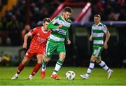 23 February 2024; Dylan Watts of Shamrock Rovers during the SSE Airtricity Men's Premier Division match between Shelbourne and Shamrock Rovers at Tolka Park in Dublin. Photo by Stephen McCarthy/Sportsfile