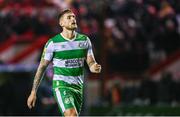 23 February 2024; Lee Grace of Shamrock Rovers during the SSE Airtricity Men's Premier Division match between Shelbourne and Shamrock Rovers at Tolka Park in Dublin. Photo by Stephen McCarthy/Sportsfile
