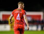 23 February 2024; Kameron Ledwidge of Shelbourne during the SSE Airtricity Men's Premier Division match between Shelbourne and Shamrock Rovers at Tolka Park in Dublin. Photo by Stephen McCarthy/Sportsfile