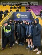25 February 2024; Clare players watch the Wexford First Year Schools Hurling Final from the stand before the Allianz Hurling League Division 1 Group A match between Wexford and Clare at Chadwicks Wexford Park in Wexford. Photo by Seb Daly/Sportsfile