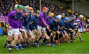 25 February 2024; Wexford players break from the team photograph before the Allianz Hurling League Division 1 Group A match between Wexford and Clare at Chadwicks Wexford Park in Wexford. Photo by Seb Daly/Sportsfile