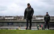 25 February 2024; Patrick McBrearty of Donegal walks the pitch before the Allianz Football League Division 2 match between Armagh and Donegal at BOX-IT Athletic Grounds in Armagh. Photo by Brendan Moran/Sportsfile