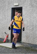 25 February 2024; Brian Stack of Roscommon leaves the dressing room ahead of the Allianz Football League Division 1 match between Roscommon and Monaghan at Dr Hyde Park in Roscommon. Photo by Daire Brennan/Sportsfile