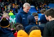 25 February 2024; Galway manager Henry Shefflin signs autographs after the Allianz Hurling League Division 1 Group B match between Antrim and Galway at Corrigan Park in Belfast. Photo by Tyler Miller/Sportsfile