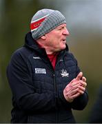 25 February 2024; Cork manager John Cleary during the Allianz Football League Division 2 match between Fermanagh and Cork at St Joseph’s Park in Ederney, Fermanagh. Photo by Ben McShane/Sportsfile