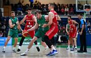 25 February 2024; James Gormley of Ireland in action against Killian Martin of Switzerland during the FIBA Basketball World Cup 2027 European Pre-Qualifiers first round match between Ireland and Switzerland at the National Basketball Arena in Tallaght, Dublin. Photo by David Fitzgerald/Sportsfile