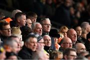 25 February 2024; Uachtarán Chumann Lúthchleas Gael Jarlath Burns, centre, in attendance during the Allianz Football League Division 2 match between Armagh and Donegal at BOX-IT Athletic Grounds in Armagh. Photo by Brendan Moran/Sportsfile