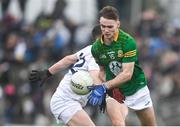 25 February 2024; Cathal Hickey of Meath in action against Niall Kelly of Kildare during the Allianz Football League Division 2 match between Meath and Kildare at Páirc Tailteann in Navan, Meath. Photo by Sam Barnes/Sportsfile