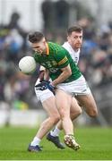 25 February 2024; Cathal Hickey of Meath in action against Niall Kelly of Kildare during the Allianz Football League Division 2 match between Meath and Kildare at Páirc Tailteann in Navan, Meath. Photo by Sam Barnes/Sportsfile