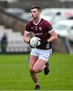 25 February 2024; Sean Mulkerrin of Galway during the Allianz Football League Division 1 match between Galway and Derry at Pearse Stadium in Galway. Photo by Ray Ryan/Sportsfile