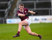 25 February 2024; John Daly of Galway during the Allianz Football League Division 1 match between Galway and Derry at Pearse Stadium in Galway. Photo by Ray Ryan/Sportsfile