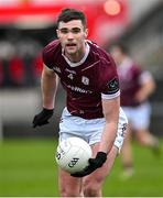 25 February 2024; Sean Mulkerrin of Galway during the Allianz Football League Division 1 match between Galway and Derry at Pearse Stadium in Galway. Photo by Ray Ryan/Sportsfile