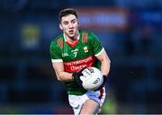 24 February 2024; Enda Hession of Mayo during the Allianz Football League Division 1 match between Tyrone and Mayo at O'Neills Healy Park in Omagh, Tyrone. Photo by Ben McShane/Sportsfile