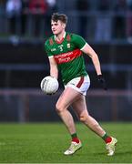 24 February 2024; Rory Brickenden of Mayo during the Allianz Football League Division 1 match between Tyrone and Mayo at O'Neills Healy Park in Omagh, Tyrone. Photo by Ben McShane/Sportsfile