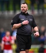 25 February 2024; Referee Anthony Nolan during the Allianz Football League Division 2 match between Fermanagh and Cork at St Joseph’s Park in Ederney, Fermanagh. Photo by Ben McShane/Sportsfile