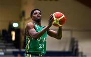 25 February 2024; Taiwo Badmus of Ireland during the FIBA Basketball World Cup 2027 European Pre-Qualifiers first round match between Ireland and Switzerland at the National Basketball Arena in Tallaght, Dublin. Photo by David Fitzgerald/Sportsfile