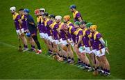 25 February 2024; Wexford players before the Allianz Hurling League Division 1 Group A match between Wexford and Clare at Chadwicks Wexford Park in Wexford. Photo by Seb Daly/Sportsfile