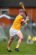 25 February 2024; Eoghan Campbell of Antrim during the Allianz Hurling League Division 1 Group B match between Antrim and Galway at Corrigan Park in Belfast. Photo by Tyler Miller/Sportsfile