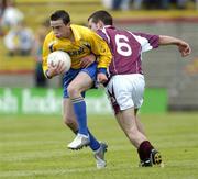 18 July 2004; Ronan Martin, Roscommon, in action against Tomas Crowe, Galway. Connacht Minor Football Championship Final, Galway v Roscommon, McHale Park, Castlebar, Co. Mayo. Picture credit; Damien Eagers / SPORTSFILE