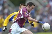18 July 2004; Alan Glynn, Galway, in action against Derek Egan, Roscommon. Connacht Minor Football Championship Final, Galway v Roscommon, McHale Park, Castlebar, Co. Mayo. Picture credit; Damien Eagers / SPORTSFILE