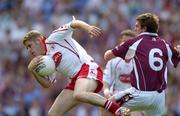 17 July 2004; Kevin Hughes, Tyrone, in action against Paul Clancy, Galway. Bank of Ireland Senior Football Championship Qualifier, Round 3, Tyrone v Galway, Croke Park, Dublin. Picture credit; Ray McManus / SPORTSFILE