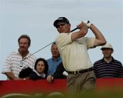 23 July 2004; James Kingston watches his drive from the 9th tee box during the second round. Nissan Irish Open Golf Championship, County Louth Golf Club, Baltray, Co. Louth. Picture credit; Matt Browne / SPORTSFILE
