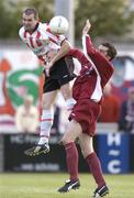 23 July 2004; Sean Hargan, Derry City, in action against Michael Harty, Galway United. FAI Carlsberg Cup, Second Round, Galway United v Derry City, Terryland Park, Galway. Picture credit; David Maher / SPORTSFILE