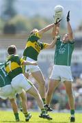 18 July 2004; Jason Stokes, Limerick, in action against Tommy Griffin, Kerry. Bank of Ireland Munster Senior Football Championship Final Replay, Kerry v Limerick, Fitzgerald Stadium, Killarney, Co. Kerry. Picture credit; Brendan Moran / SPORTSFILE