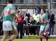 18 July 2004; Mayo manager John Maughan issues instructions to his players during the game. Bank of Ireland Connacht Senior Football Championship Final, Mayo v Roscommon, McHale Park, Castlebar, Co. Mayo. Picture credit; Damien Eagers / SPORTSFILE