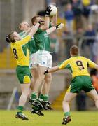 24 July 2004; Fermanagh's Martin McGrath and Liam McBarron in action against John Gildea, Donegal. Bank of Ireland Senior Football Championship Qualifier, Round 4, Fermanagh v Donegal, Tighernach's Park, Clones. Co. Monaghan. Picture credit; Damien Eagers / SPORTSFILE