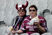 24 July 2004; Westmeath fans Mary Bouabbse, left, Catletowngeoghan, and Mary Durkan, Ballinagore, enjoy a spot of lunch before the game. Bank of Ireland Leinster Senior Football Championship Final Replay, Westmeath v Laois, Croke Park, Dublin. Picture credit; Ray McManus / SPORTSFILE