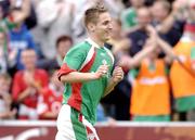 24 July 2004; Kevin Doyle, Cork City, celebrates after scoring his sides first goal. UEFA Intertoto Cup, Quarter-Final, Second Leg, Cork City v FC Nantes Atlantique, Turners Cross, Cork. Picture credit; David Maher / SPORTSFILE