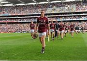 8 September 2013; A dejected Eamonn Brannigan, Galway, makes his way from the pitch after the game. Electric Ireland GAA Hurling All-Ireland Minor Championship Final, Galway v Waterford, Croke Park, Dublin. Picture credit: Barry Cregg / SPORTSFILE