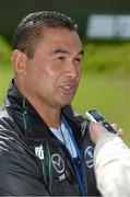 10 September 2013; Connacht head coach Pat Lam during a press briefing ahead of their Celtic League 2013/14, Round 2, game against Cardiff Blues on Friday. Connacht Rugby Press Briefing, The Sportsground, Galway. Picture credit: Diarmuid Greene / SPORTSFILE