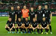 10 September 2013; The Republic of Ireland team, back row, from left to right, Anthony Pilkington, Marc Wilson, David Forde, Robbie Keane, Richard Dunne and John O'Shea. Front row, from left to right, James McCarthy, Seamus Coleman, Jonathan Walters, Paul Green and Shane Long. 2014 FIFA World Cup Qualifier, Group C, Austria v Republic of Ireland, Ernst Happel Stadion, Vienna, Austria. Picture credit: David Maher / SPORTSFILE