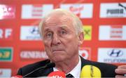 10 September 2013; Republic of Ireland manager Giovanni Trapattoni during a post match press conference. 2014 FIFA World Cup Qualifier, Group C, Austria v Republic of Ireland, Ernst Happel Stadion, Vienna, Austria. Picture credit: David Maher / SPORTSFILE