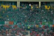 10 September 2013; Republic of Ireland supporters at the game. 2014 FIFA World Cup Qualifier, Group C, Austria v Republic of Ireland, Ernst Happel Stadion, Vienna, Austria. Picture credit: David Maher / SPORTSFILE
