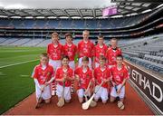 8 September 2013; The Cork team, back row, left to right, Shane O'Boyle, Luke O'Connor, Liam Delaney, Kieran O'Sullivan, Conall Byrne, front row, left to right, Eoin Flaherty, Owen McDermott, Cathal Feeney, Paddy McDermott, Jack Murphy. INTO/RESPECT Exhibition GoGames during the GAA Hurling All-Ireland Senior Championship Final between Cork and Clare, Croke Park, Dublin. Picture credit: Dáire Brennan / SPORTSFILE