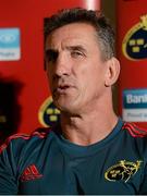 11 September 2013; Munster head coach Rob Penney during a press conference ahead of their Celtic League 2013/14, Round 2, game against Zebre on Friday. Munster Rugby Press Conference, Cork Instutute of Technology, Bishopstown, Cork. Picture credit: Diarmuid Greene / SPORTSFILE