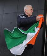 13 February 2008; Giovanni Trapattoni holds the Tricolour after a training session. Trapattoni revealed at the news conference earlier that the FAI had offered him a two year contract as the Republic of Ireland manager. Red Bull Salzburg Training Grounds, Salzburg, Austria. Picture credit: David Maher / SPORTSFILE