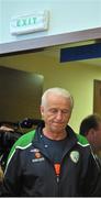 9 September 2008; Republic of Ireland manager Giovanni Trappattoni arrives for a pre match press conference. City Stadium, Podgorica, Montenegro. Picture credit; David Maher / SPORTSFILE