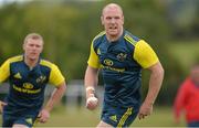 11 September 2013; Munster's Paul O'Connell and Keith Earls during squad training ahead of their Celtic League 2013/14, Round 2, game against Zebre on Friday. Munster Rugby Squad Training, Cork Instutute of Technology, Bishopstown, Cork. Picture credit: Diarmuid Greene / SPORTSFILE